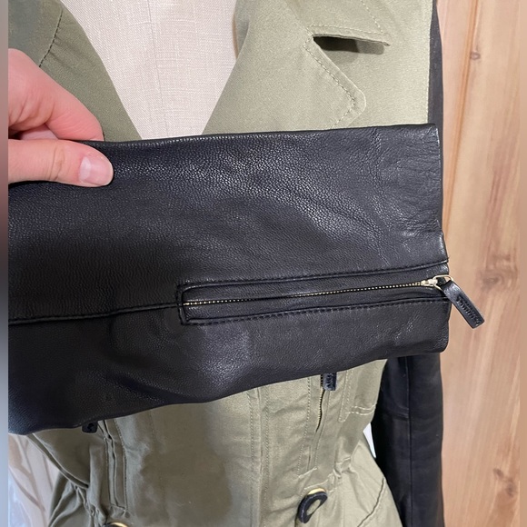 Zara utility jacket with genuine leather sleeves - Picture 4 of 5